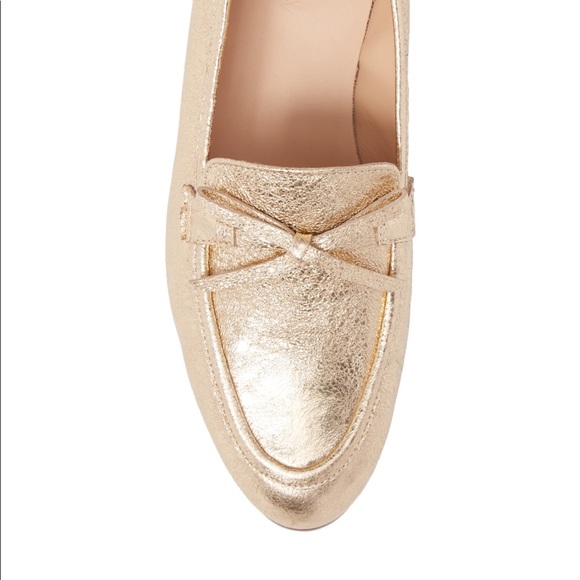J. Crew Academy Loafer in Metallic Gold #H1872 - Picture 2 of 8